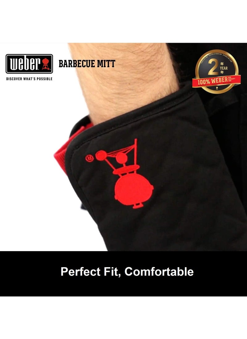 Weber Cotton Heat Resistant Mitts Black  - Image 5