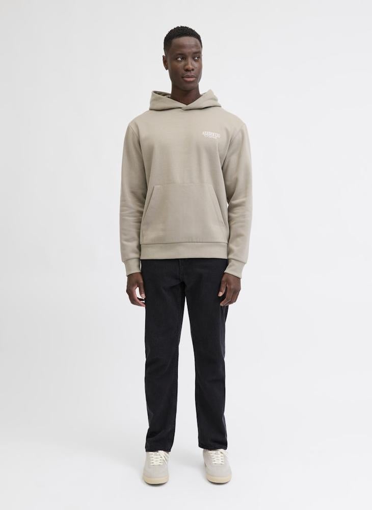 ج ج ريبل هودي بطباعة نصية وياقة دائرية - Image 4