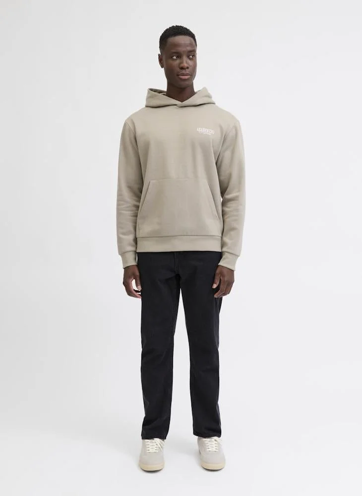 JJ Rebel  Text Print Regular Fit Crew Neck Hoodie for Men | Best Price UAE