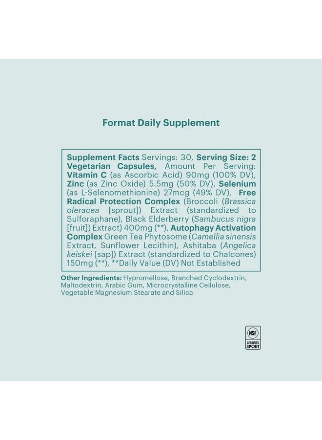 ELYSIUM Format Immune Support Supplement - Vitamin C Supplement, Immunity Support, Immune Defense, Intermittent Senolytic Complex Immune Support for Adults, Complete Immunity Supplement - 60ct - Image 4