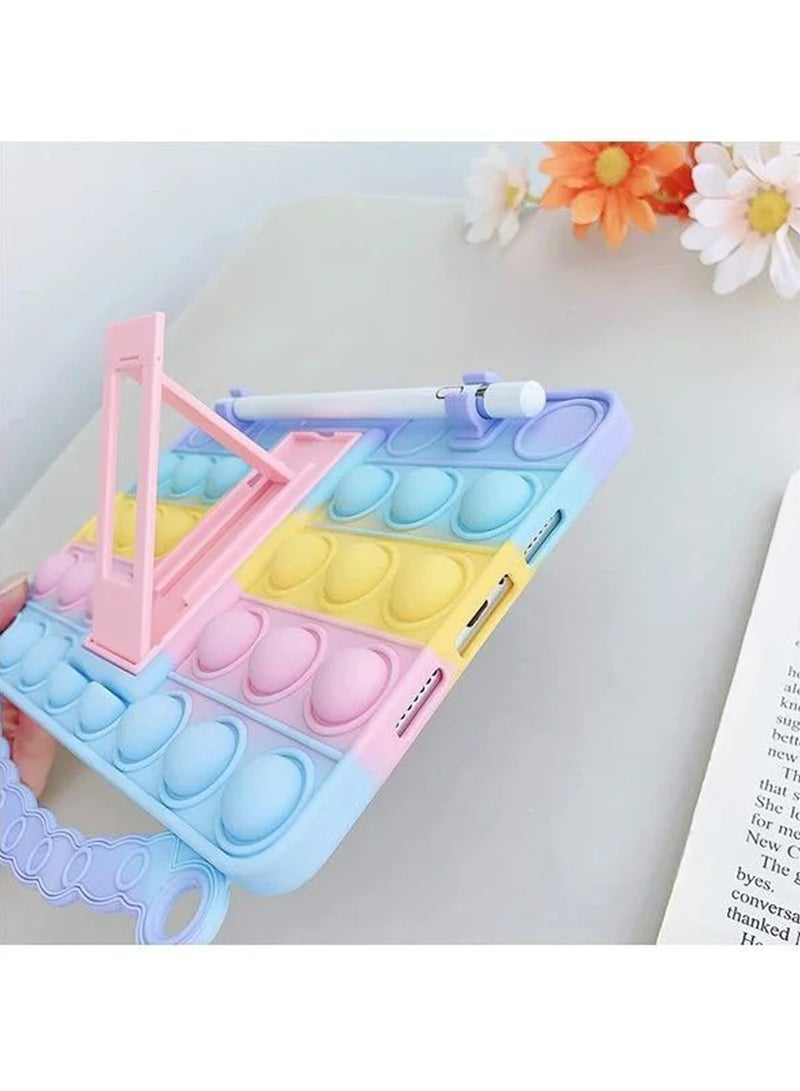 روك بو القضية لـ iPad (A16) 11th Gen 11 بوصة 2025 iPad 11 Case / Case لـ iPad 10th Gen 10.9 بوصة Case 2022 iPad 10 Case with Kickstand Silicone Fidget Bubble Case for Girls Kids Cute Pop Protective Holder Tablet Cover for 11" iPad 11th 2025/10.9" iPad 10th Gen 2022 - Image 4