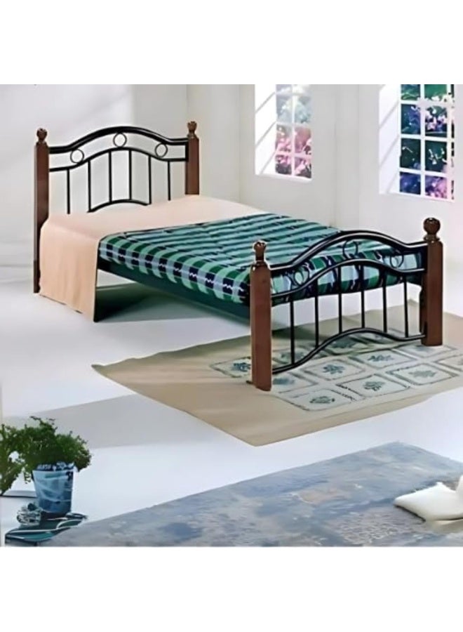 ABX HOME Single Bed Heavy Duty Metal Bed Frame for Bedroom, Home Living Room, Easy to Move, Metal Bed Frame, Size 90x190 cm – Durable & Stylish - Image 1