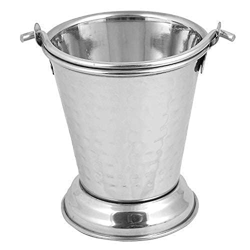 VOMI Stainless Steel Mini Bucket Balti for Serving Daal, Vegetable Raita | Standard | Made in India - Image 1