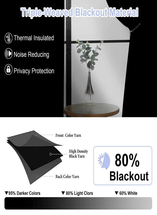 Simplebrand Ava Light Green Blackout Curtains for Bedroom 84 Inch Length 2 Panels Set, Solid Thermal Insulated Privacy Nursery Window Treatment Curtains Blackout Drapes, W40 x L84 Inch, Light Green - Image 2