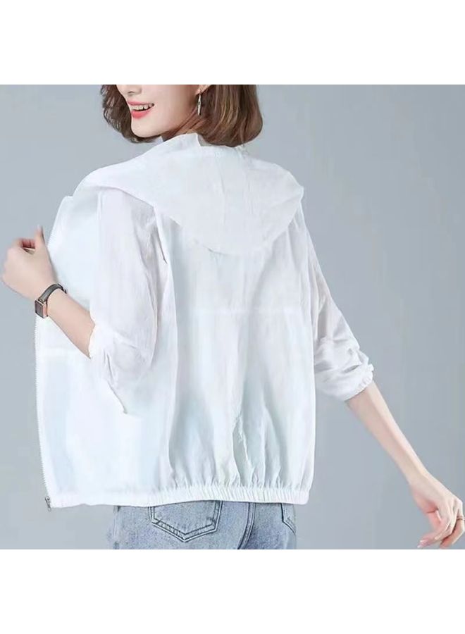 Song Feng Ya Sun-protective Clothing W En's Middle-aged Mother Summer New Long-sleeved Lightweight Jacket Loose W En's Casual Hooded Sun-protective Clothing Shirt - Image 1