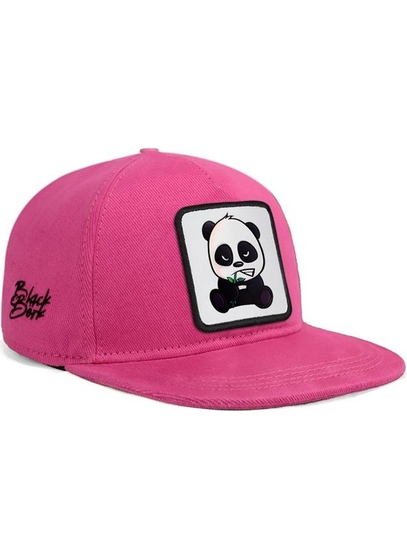 Black Börk BlackBörk V1 Hip Hop Kids Panda - 1 Code Logo Unisex Pink Kids Hat (Cap)  - Image 1
