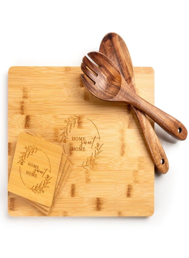 Anforsun Housewarming Gifts New Home, New Home Gift Idea, First Home Gift, Gift for Home, New House Warming Gift for Homeowner Kitchen Gifts Apartment Realtor Gift for Clients, Bamboo Cutting Boards Gift Set - Image 3