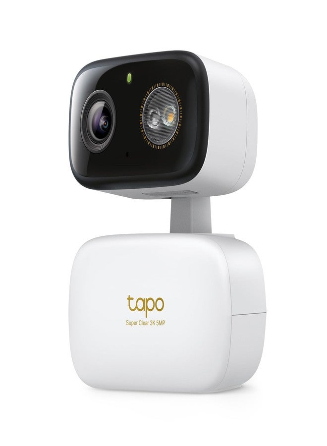 Tapo 3K 5MP Wired Pan/Tilt Indoor/Outdoor Security Camera, Free Person/Vehicle/Baby Cry Detect & 360° Motion Track, Color Night, SD/Cloud, Wrks w/Alexa & Google Home, 2.4 GHz WiFi, HybridCam 360 - Image 1