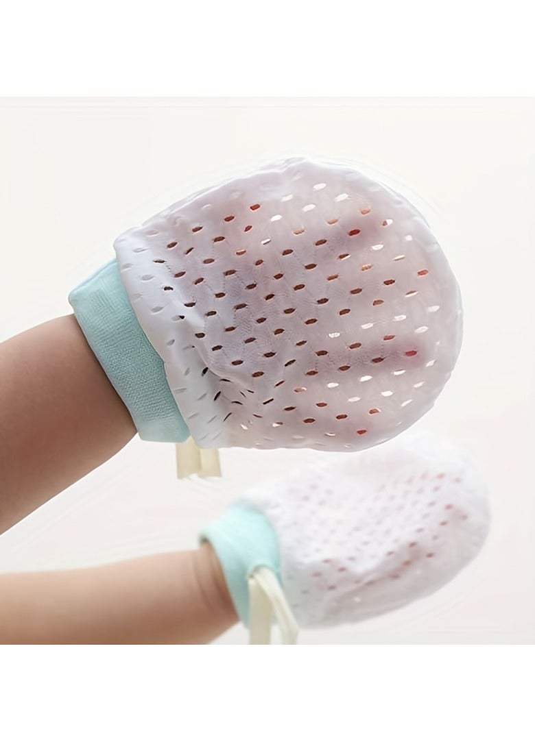 3 Pairs of Breathable Mesh Baby Gloves - Anti Scratch Protection for Newborns in Spring u0026 Summer  - Image 4