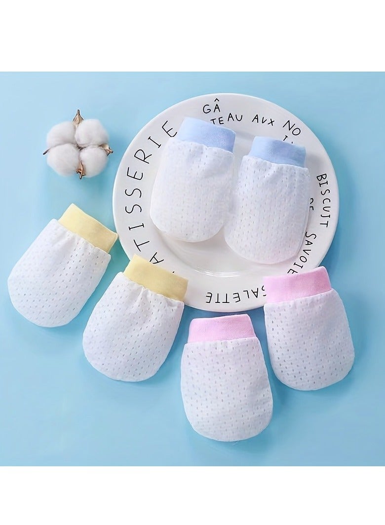 3 Pairs of Breathable Mesh Baby Gloves - Anti Scratch Protection for Newborns in Spring u0026 Summer  - Image 2