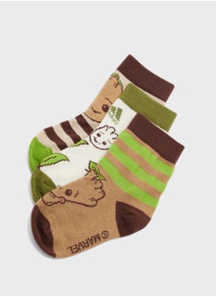 Adidas 3 Pack Little Kids Marvel Crew Socks  - Image 5