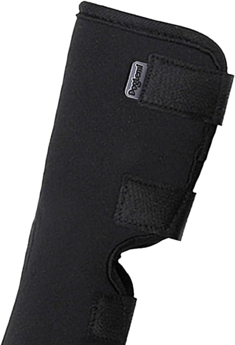 Leg Elbow Brace Protector Dog Support Leg Brace Pet Elbow Knee Pad Sprain Protection Hock Joint Compression Wrap Secure Straps Shock Absorbing, Black, XL - Image 2