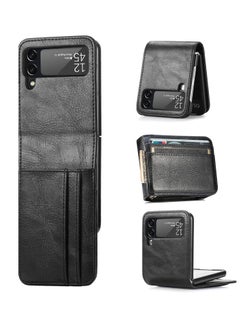 KASTWAVE Compatible with Samsung Galaxy Z Flip 3 Case, Business Style Premium Leather Galaxy Z Flip 3 Wallet Case with Card Holders for Women Men Protective Phone Case for Samsung Galaxy Z Flip 3 5G 2021  - Image 1