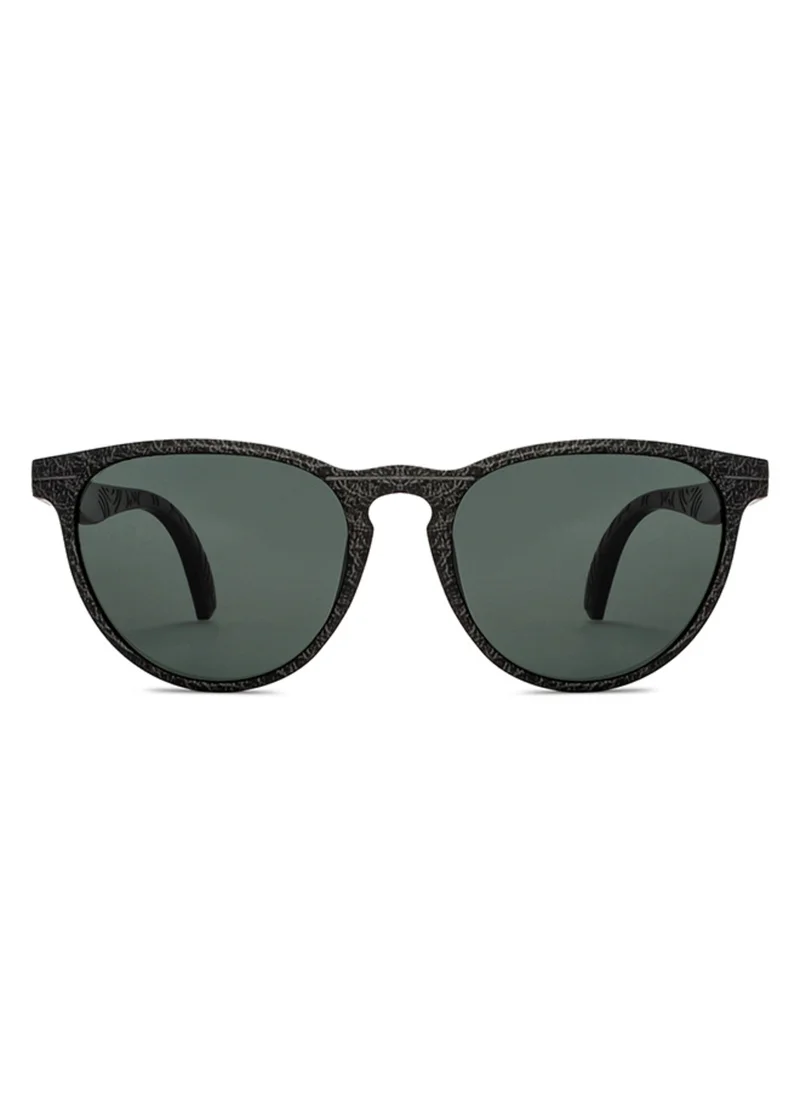 VINCENT CHASE Vincent Chase By Lenskart | Grey Black Tortoise Grey Full Rim Round Branded Latest and Stylish Sunglasses | Polarized and 100% UV Protected | Men & Women | Medium | VC S15215