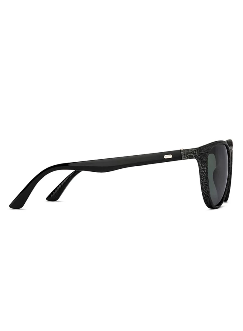 فينسينت تشيس Vincent Chase By Lenskart | Grey Black Tortoise Grey Full Rim Round Branded Latest and Stylish Sunglasses | Polarized and 100% UV Protected | Men & Women | Medium | VC S15215
