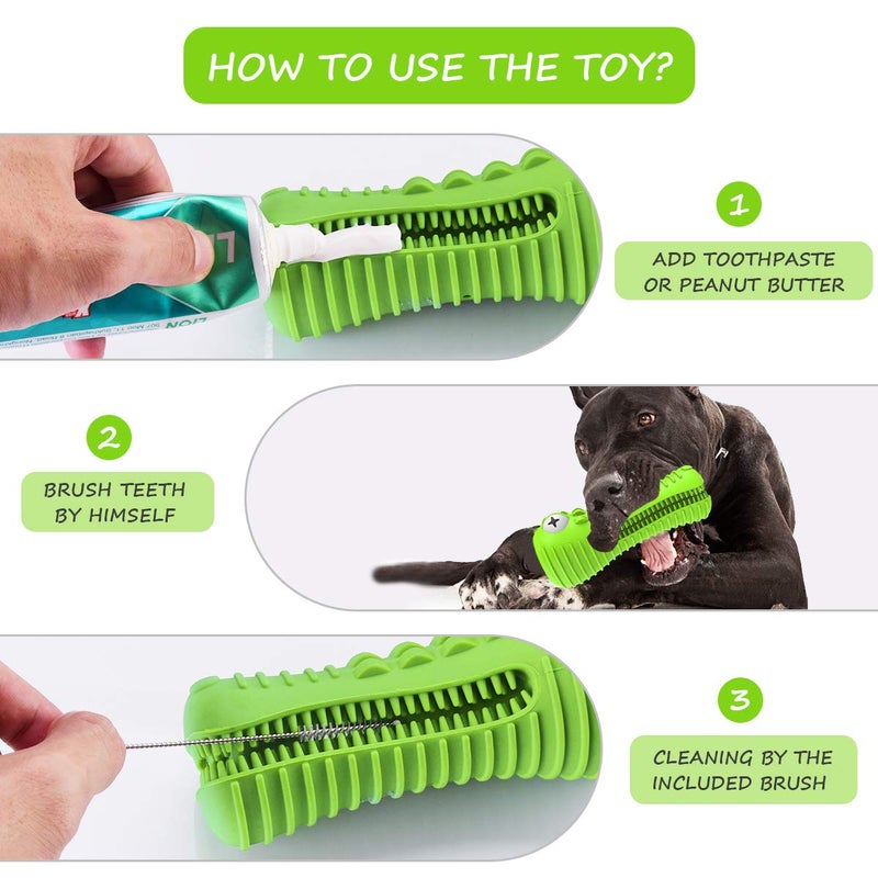 Cutiful Dog Toys for Aggressive Chewers Large Medium Breed Dog Chew Toys Dog Toothbrush Nearly Indestructible Squeaky Interactive Tough Extremely Durable Toys for Medium Large Dogs - Image 4