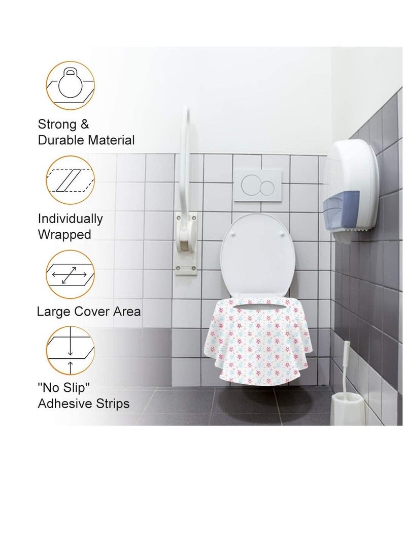 Y&D Disposable Toilet Seat Cover 30Pcs Extra Large XL Potty Covers Waterproof Individually Wrapped Portable Travel for Public Toilets Adults Kids Toddler Training - Image 3