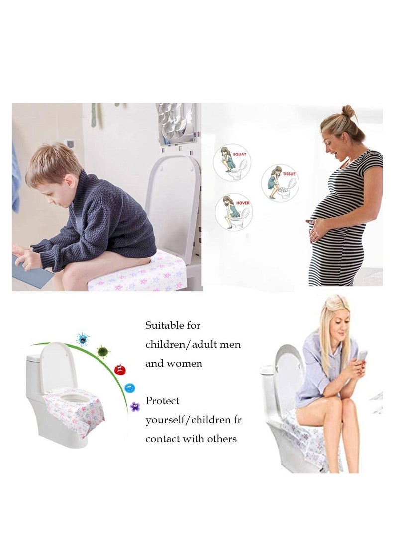 Y&D Disposable Toilet Seat Cover 30Pcs Extra Large XL Potty Covers Waterproof Individually Wrapped Portable Travel for Public Toilets Adults Kids Toddler Training - Image 5