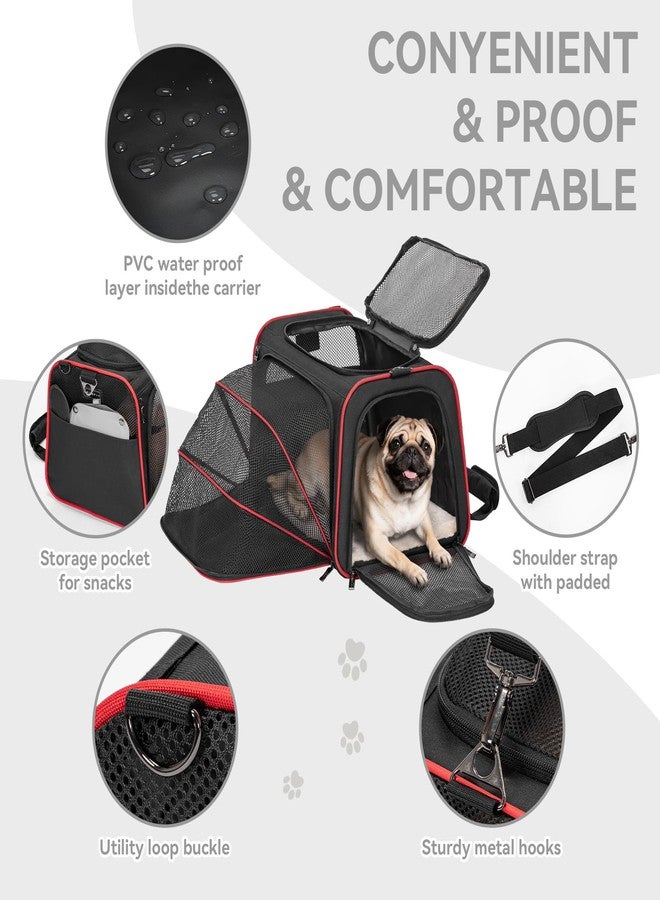 Petsfit Expandable Dog Carrier Large Cat Carrier, Soft-Sided Portable Collapsible Pet Travel Carrier for Kittens, Puppies or Small Animals, 19 x12x12 Inches, Black - Image 5
