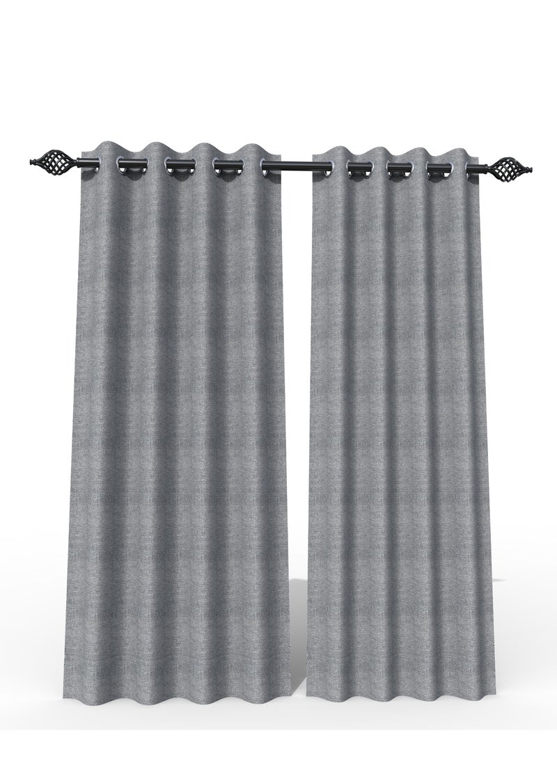 Wooden Twist - Fabrahome Light Filtering 7 Ft Rectangular Jute Fabric Curtain - Image 1