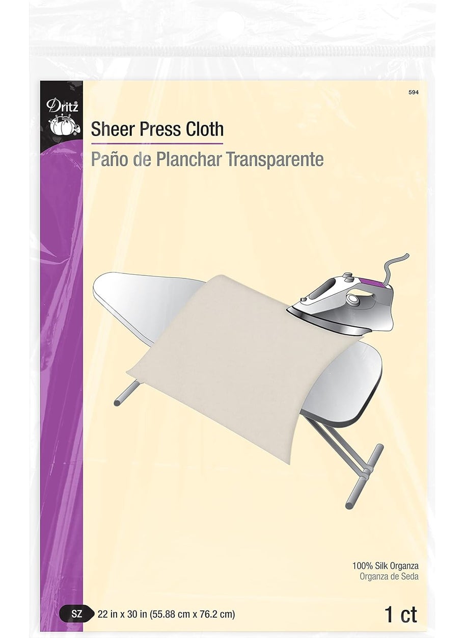 Dritz Dritz Sheer 22 x 30 Silk Organza Press Cloth 22 x 30Inch White  - Image 1