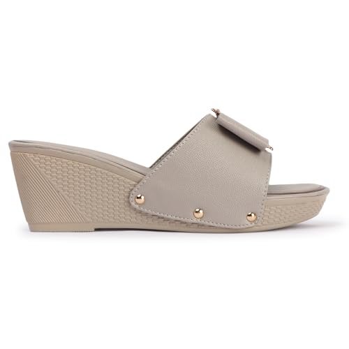 ZaySoo Wedge Sandals for Women Open Toe Wedge Heels Womens High Heel Sandal Square Toe Heeled Wedge Sandals (Grey, UK Footwear Size System, Adult, Women, Numeric, Medium, 5) - Image 5