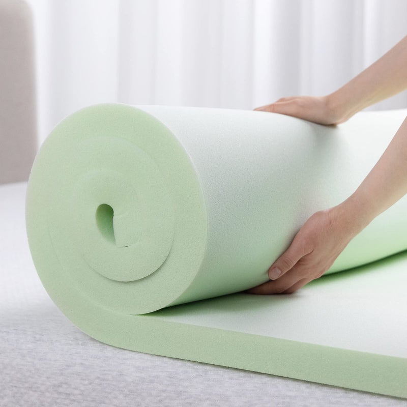 ZINUS 1.5 Inch Green Tea Memory Foam Mattress Topper, Pressure-Relieving Layers, CertiPUR-US Certified, Queen - Image 2