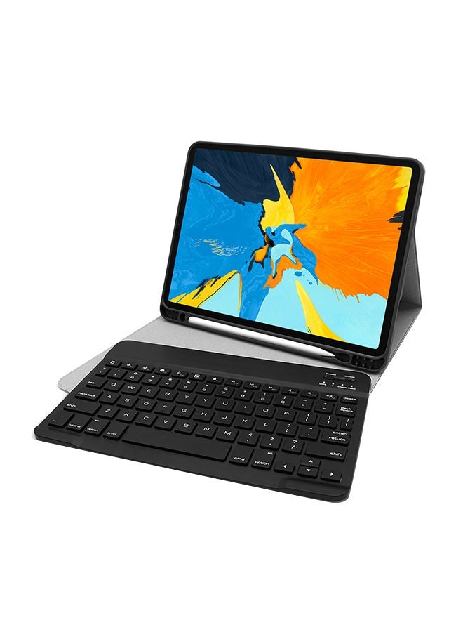NIBEMINENT Wireless Bluetooth Keyboard With Case Cover For iPad Pro 11 - English Black - Image 1