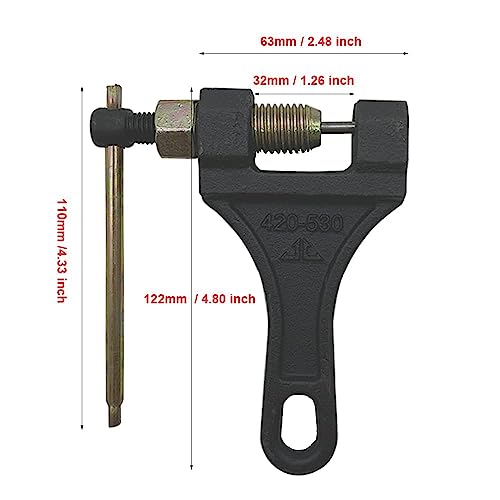 Hetkrishi Universal Sprocket Chain Breaker Splitter Cutter Link Remover & Connecter Tool Cycle, Bike, ATV Roller Chain Repair Cutter & Riveting Tool (420 to 530) - Image 4