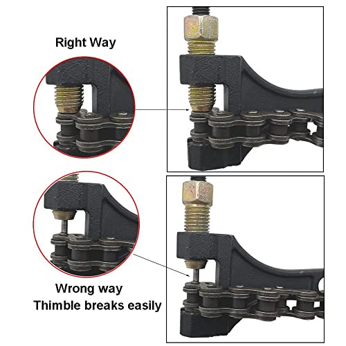 Hetkrishi Universal Sprocket Chain Breaker Splitter Cutter Link Remover & Connecter Tool Cycle, Bike, ATV Roller Chain Repair Cutter & Riveting Tool (420 to 530) - Image 3