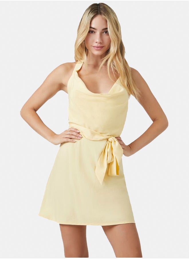 FOREVER 21 - Tie-Waist Halter Mini Dress - Image 1