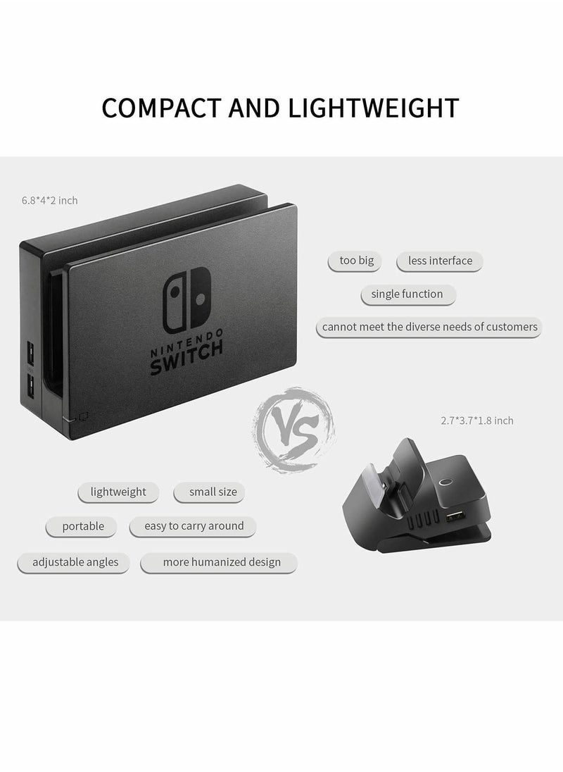 Y&D - Switch Charging Dock, Portable Compact Replacement TV Dock for Nintendo Switch/Switch OLED, USB C Power Input Port, 3.0 HDMI Port with Cooling Structure Design,HDMI Video Converter - Image 1