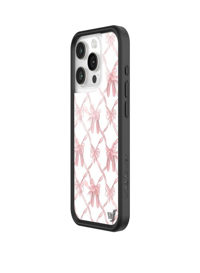 Wildflower Cases - On Pointe, Compatible with Apple iPhone 16 Pro | Pink White Bows Wf Girl Aesthetic Ballet Cute Trendy - Protective Black Bumper, 4ft Drop Test Certified, Women Owned Small Business - Image 2