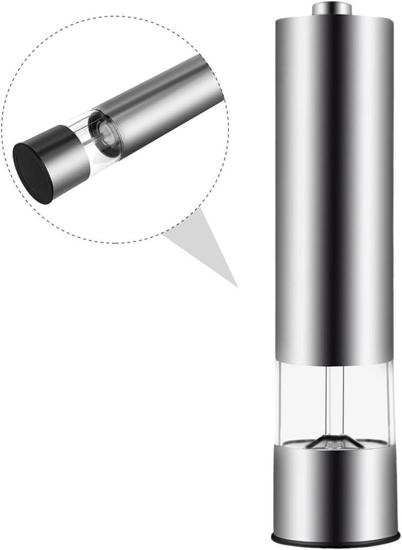 VERDANVERSE 2pcs Electric Pepper Grinder Stainless Steel Electronic Pepper Mill Battery-free for Kitchen Cooking - Image 5