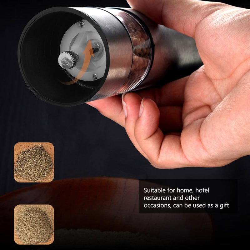 VERDANVERSE 2pcs Electric Pepper Grinder Stainless Steel Electronic Pepper Mill Battery-free for Kitchen Cooking - Image 4