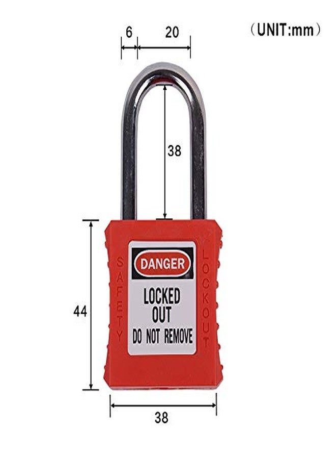 Induschoice Lockout Tagout Safety Padlock Red,1 Pack - Image 4