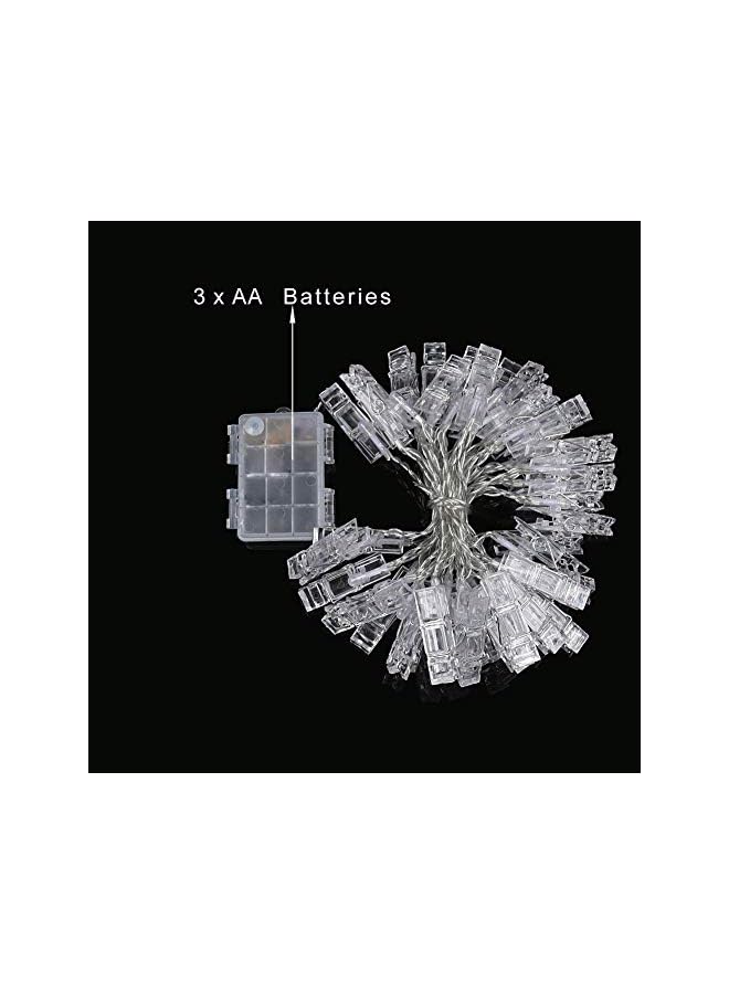 The Bros led Photo Clips String Lights Battery Operated Fairy String Lights with 20 Clips for Hanging Photos - Image 3