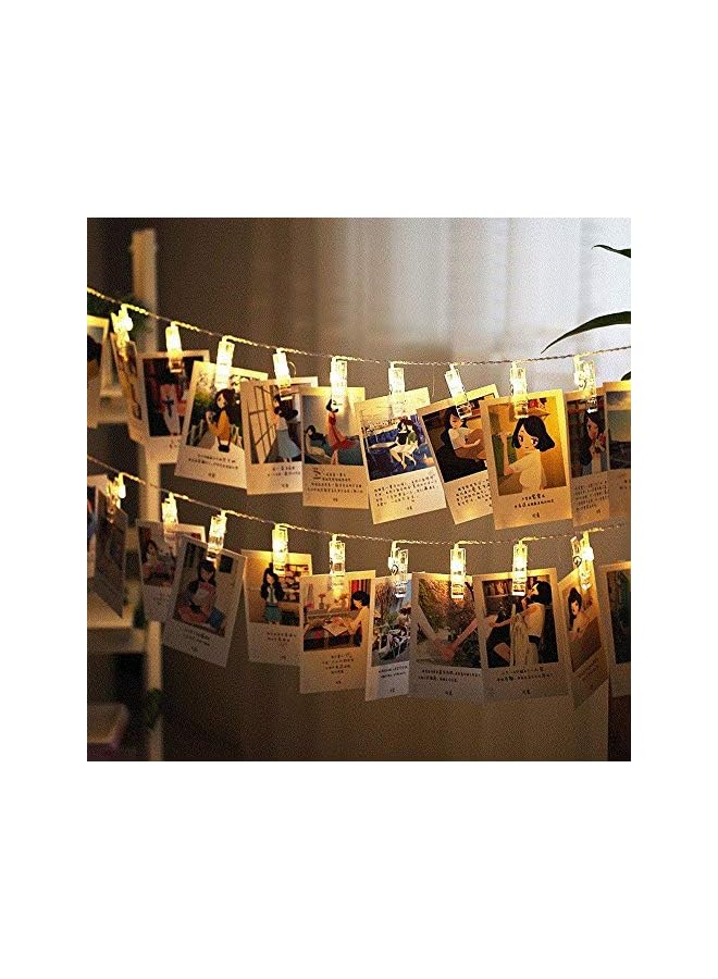 The Bros led Photo Clips String Lights Battery Operated Fairy String Lights with 20 Clips for Hanging Photos - Image 2