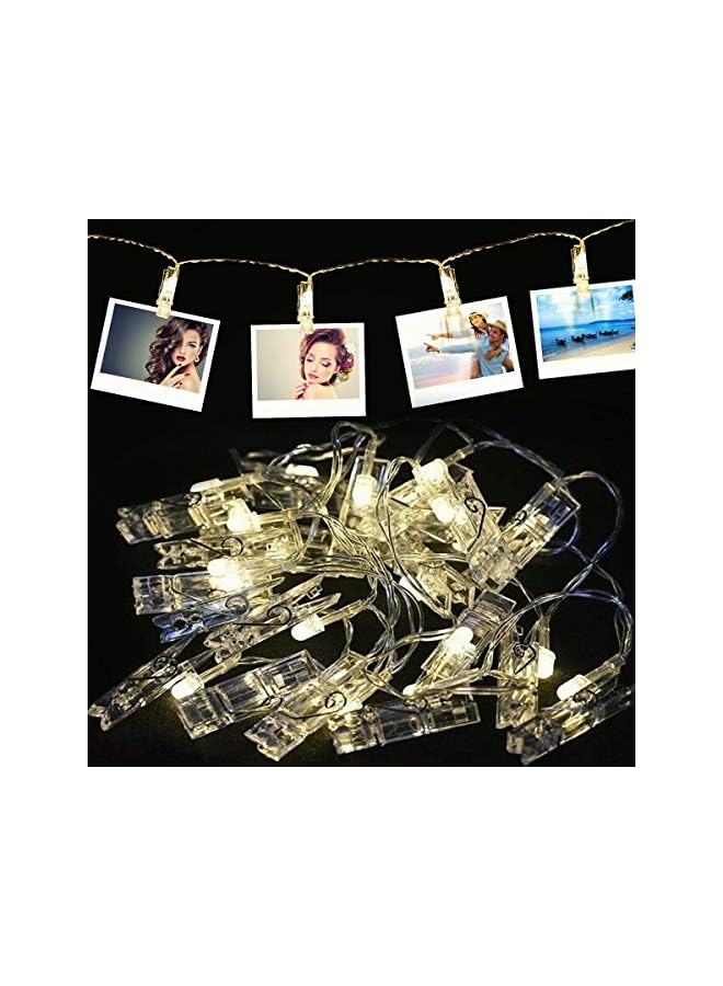 The Bros led Photo Clips String Lights Battery Operated Fairy String Lights with 20 Clips for Hanging Photos - Image 5
