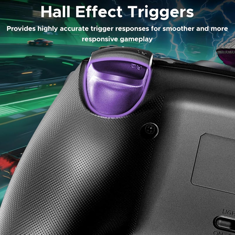 ANT Esports Renewed - Ant Esports GP400 Wireless Gaming Controller for PC, PS4,Android,iOS, Steam Deck & Switch | Hall Effect Joysticks | Bluetooth & 2.4GHz Wireless | Dual Vibration | Motion Control | RGB Lighting | Black - Image 2