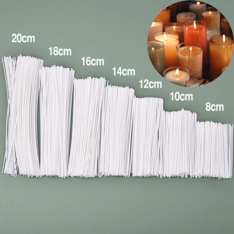 FirstTry Cotton Thread Candle Wick I Low Smoke Pre-Waxed I Eco-Friendly I Slow Burning Wicks for Homemade DIY Wedding Birthday Party Wax Tea Light Soy Candle Making (100, 10cm) - Image 2