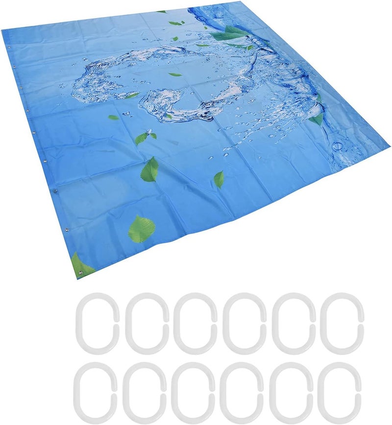 Polyester Shower Curtain, Blackout Bathroom Curtain with Hooks, Decorative Home Shower Curtain for Bathroom Decor, Unique Pattern Design with Machine Washable Feature (180 * 200cm) - Image 4