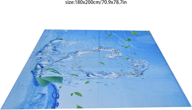 Polyester Shower Curtain, Blackout Bathroom Curtain with Hooks, Decorative Home Shower Curtain for Bathroom Decor, Unique Pattern Design with Machine Washable Feature (180 * 200cm) - Image 5