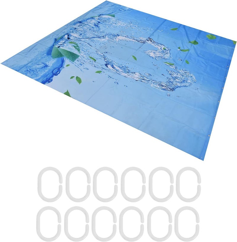 Polyester Shower Curtain, Blackout Bathroom Curtain with Hooks, Decorative Home Shower Curtain for Bathroom Decor, Unique Pattern Design with Machine Washable Feature (180 * 200cm) - Image 1