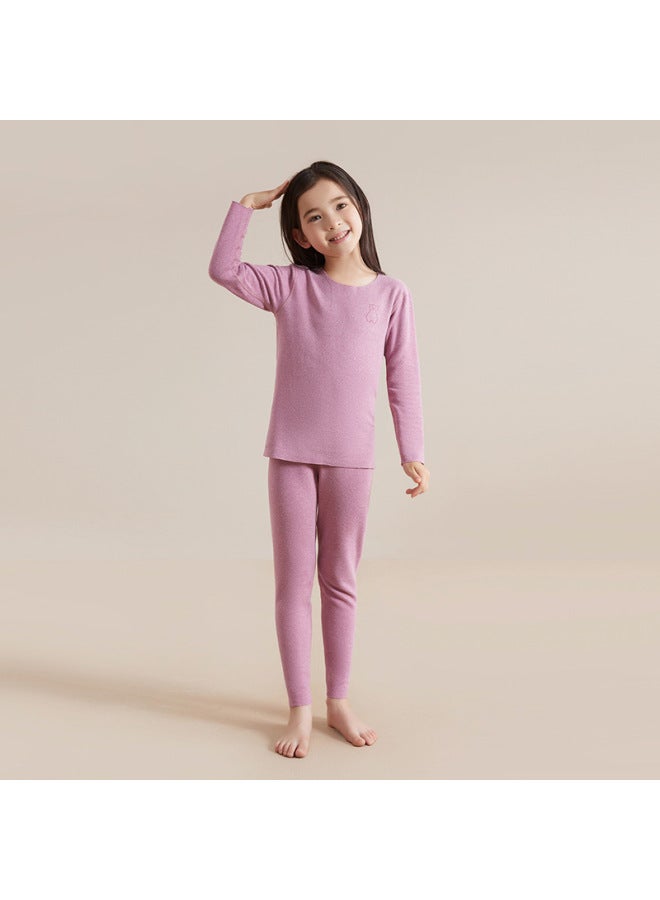 ملابس داخلية حرارية للأطفال، بدلة للأولاد والبنات، ملابس خريفية، لونج جون للأطفال، بيجاما شتوية وخريفية بدون خياطة ومزودة بفرشاة مزدوجة الجوانب - Image 1