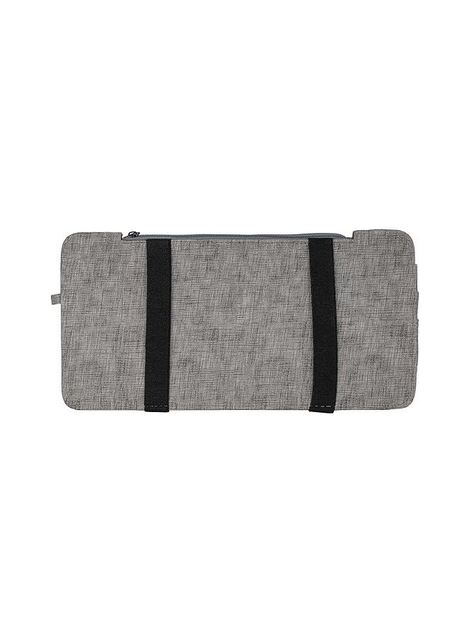 Car organizer - storage on the sun eyebrow with cards, mesh pocket, magnetic clamp for glasses and a pen holder - suitable for all cars and quadruple (gray) - Image 3