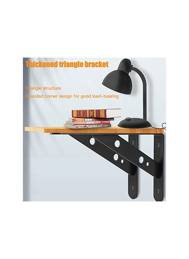 The Bros حاملات الرفوف الثقيلة من برو 4 عبوة 7.8x4.7 بوصة، حامل رف بزاوية 90 درجة للجدار، قدرة تحمل 66 رطل 200x120 مم - Image 4