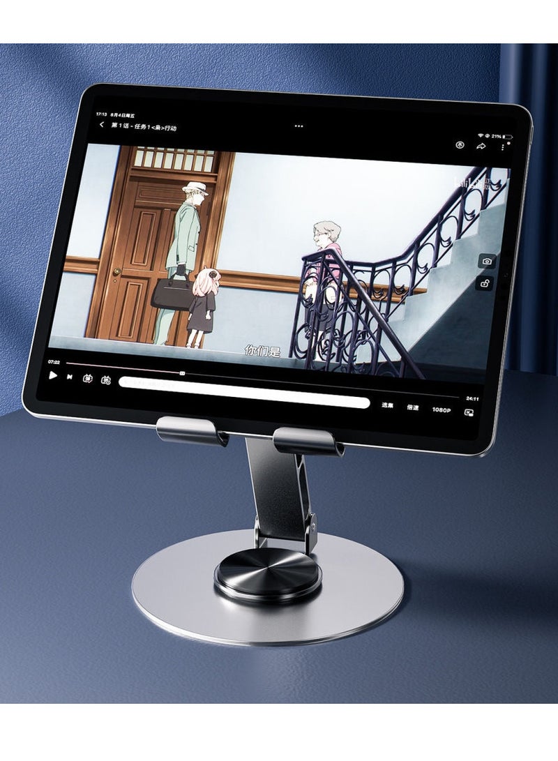 iPad Desk Stand, Aluminum Stand, Foldable Ergonomic iPad Stand, Multi-Angle Adjustable Tablet Stand Compatible with iPad Pro iPad Air Mini Galaxy Tab S8 4.7-12.9 inch  - Image 5