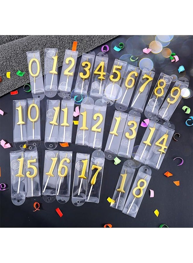 10 Pieces Birthday Candle Cake Digital Candle Numbers 0-9 Glitter Cake Decoration for Party, Wedding, Bottle Service, Nightclub, Kids, Adult (Gold)  - Image 5