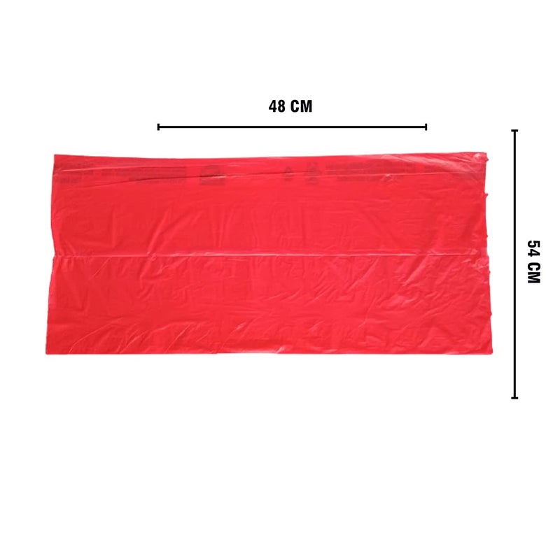 KWEL Plastic Disposable Garbage Bags/Dustbin Covers, 3 Packs Of 30 Pieces-90 Bags Medium (19" X 21") Red - Image 4